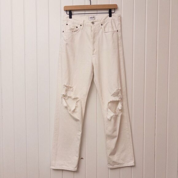 AGOLDE 90’s Mid Rise Loose Jeans in Vanish Size 27 - Picture 2 of 10
